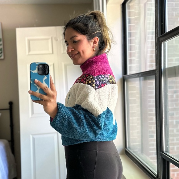 Disney Encanto faux Shearling Teddy colorful zip up jacket kids size 13 - Picture 4 of 17